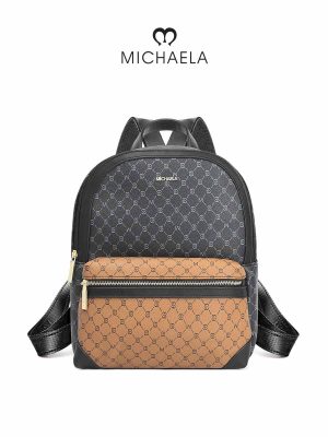 MICHAELA Casual Checkered Backpack 01
