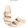 Beige-buckled